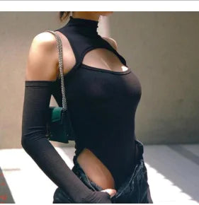 Body Sexy Long Sleeve Bodysuit in Dark Style (Single)