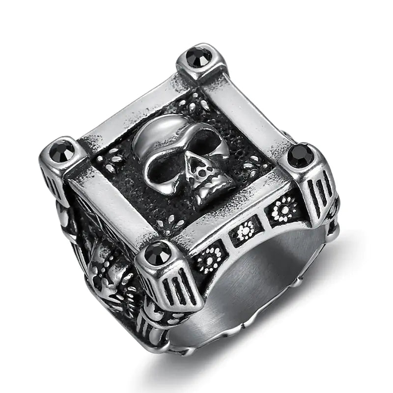 Men's Fashion Skull Rock Ring for Unique Style