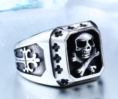 Punk Fashion Skull Ring with Unique Personality