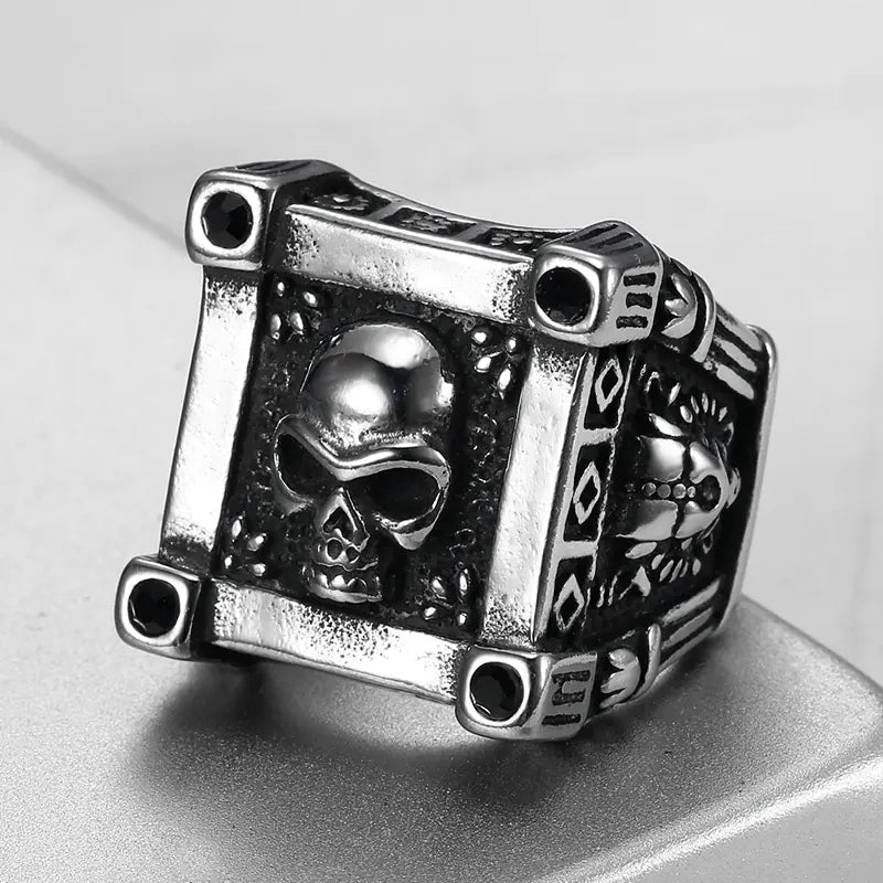 Men's Fashion Skull Rock Ring for Unique Style