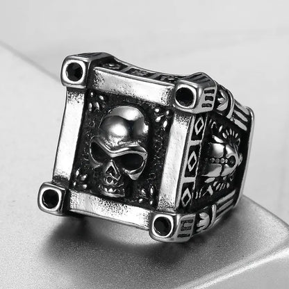 Men's Fashion Skull Rock Ring for Unique Style