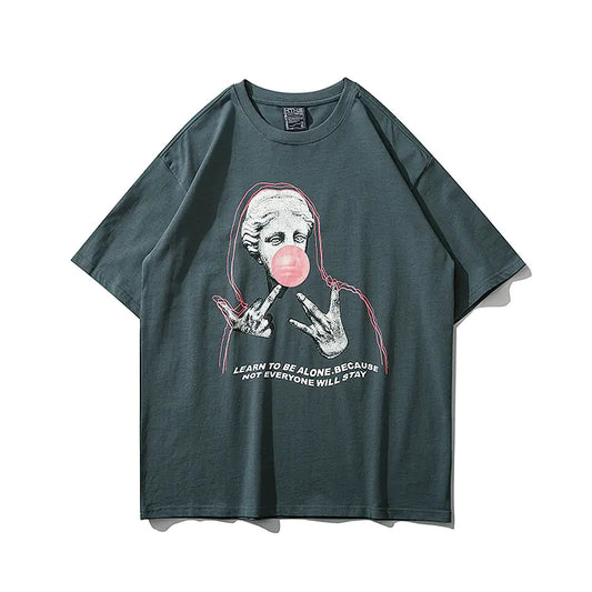 Dark Style Graphic Print Couple T-Shirt for Men and Women