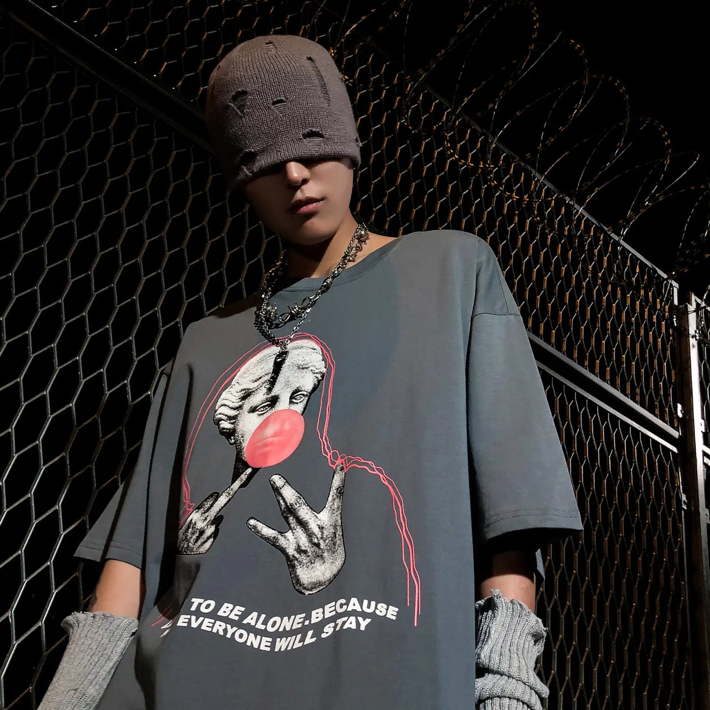 Dark Style Graphic Print Couple T-Shirt for Men and Women